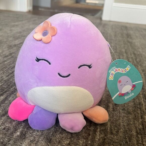 Squishmallows Beula the Octopus, 8", NWT, purple - Picture 1 of 6